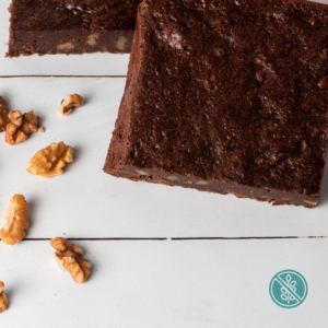Brownie húmedo de chocolate amargo (c/s nueces) sin tacc